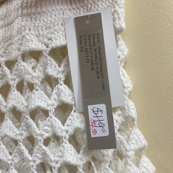 Sharon Young NWT women’s size XS multi color crochet sweater - Picture 4 of 6